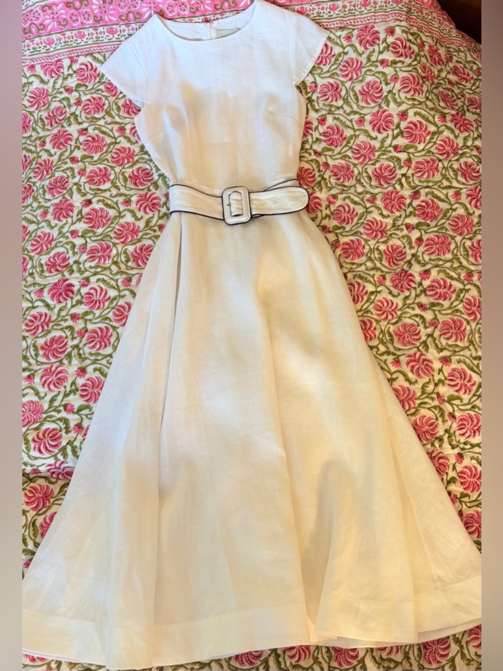 Reformation Felipe Belted Linen Dress In White, NWOT, never worn, no flaws. - Picture 6 of 16